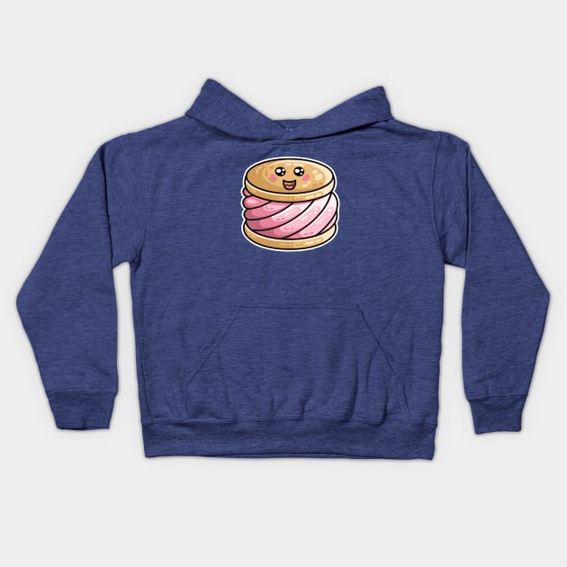 Kawaii Cute Ice Cream Sandwich Kids Hoodie by freeves